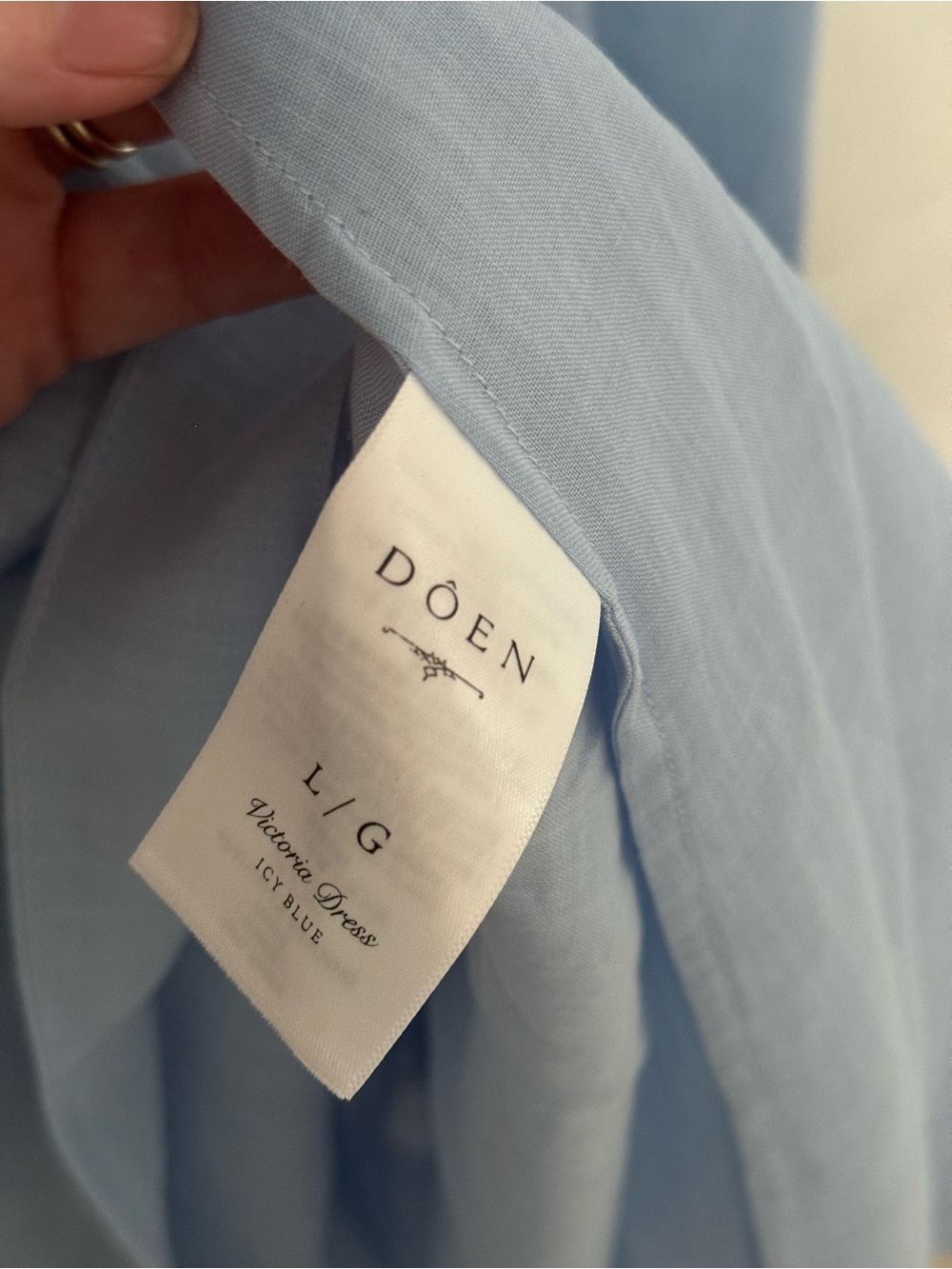 Doen Icy Blue Lace-Trim Victoria Dress - Picture 8 of 8